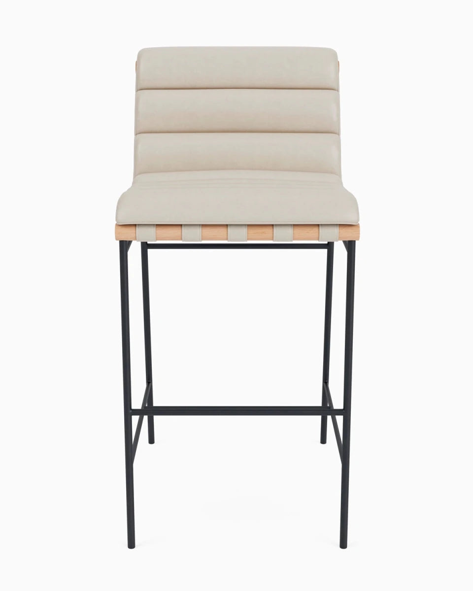 Pearl Leather / White Oak / Bar (30" Height)