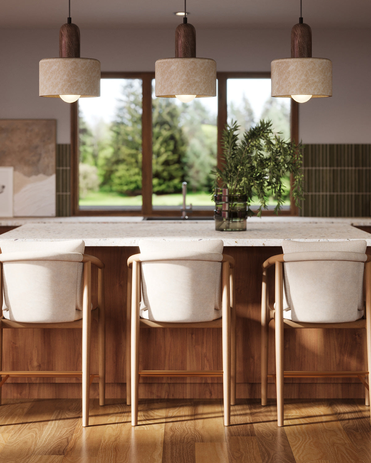 Latte Basketweave / Pearl Leather / White Oak