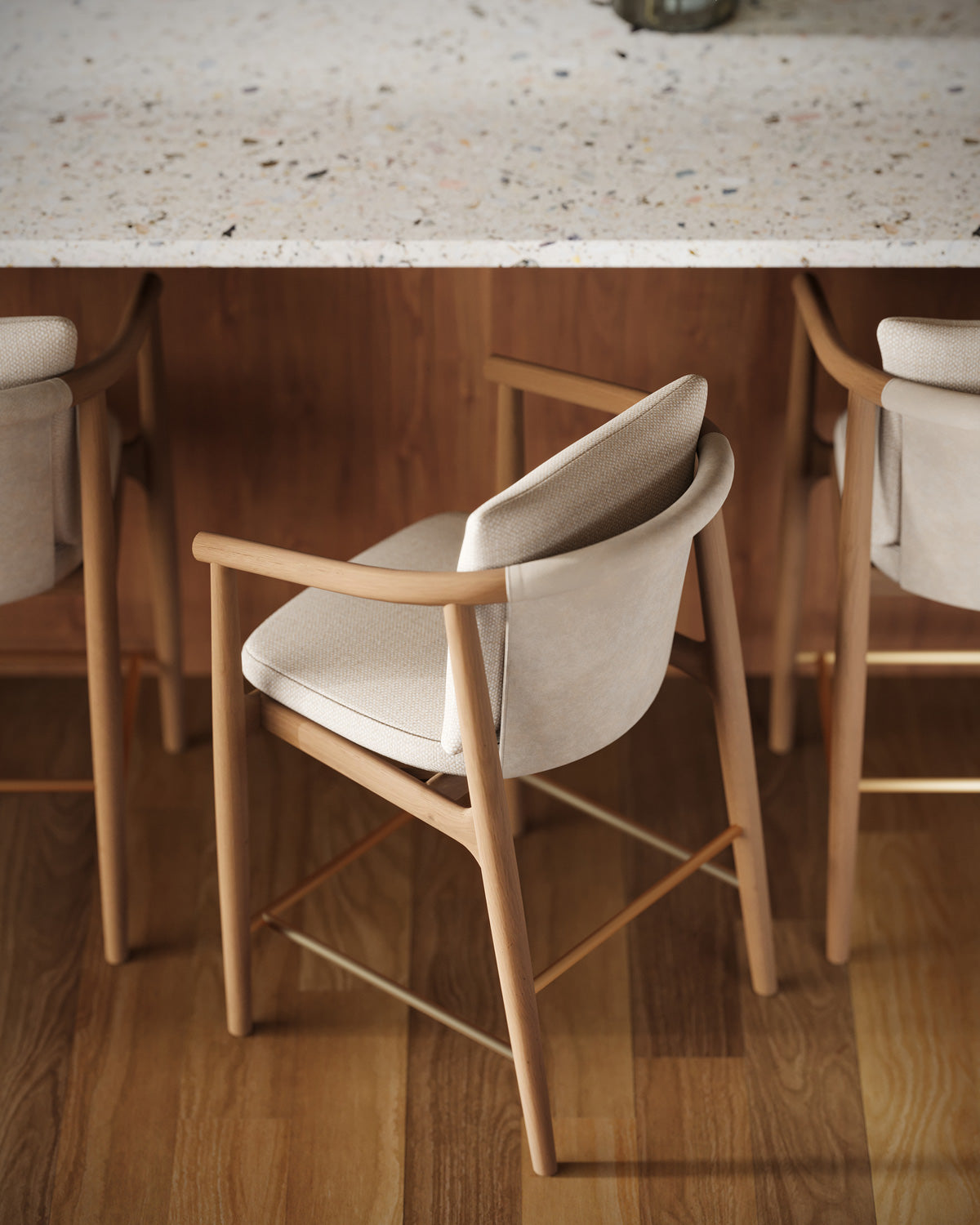 Latte Basketweave / Pearl Leather / White Oak