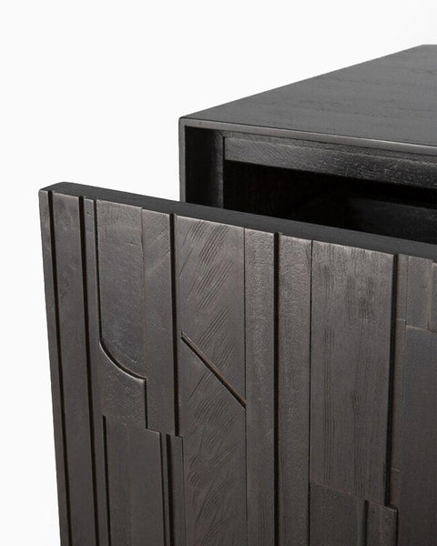 Black Teak / Two Drawers (95.5")